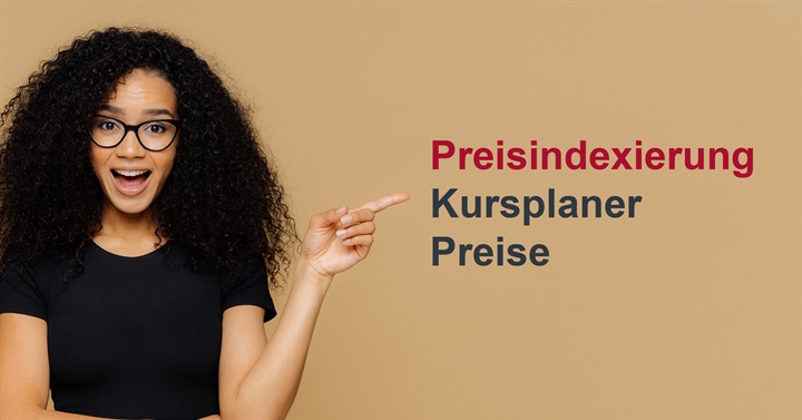 Neues Modul: Preisindexierung von Kursplanern